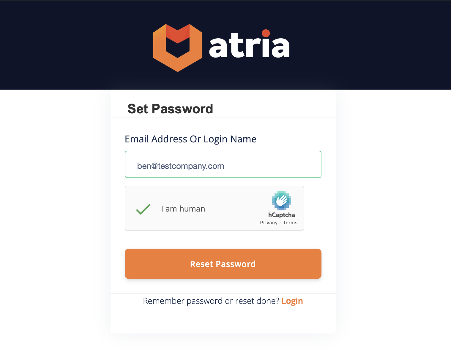 Login Page Example with Captcha